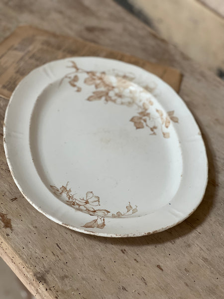 Vintage English Floral Platter
