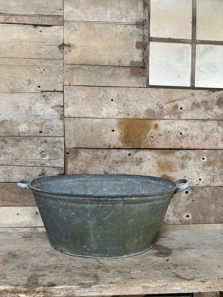 French Galvanised Tub