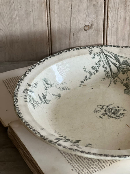 Large French Floral Dish