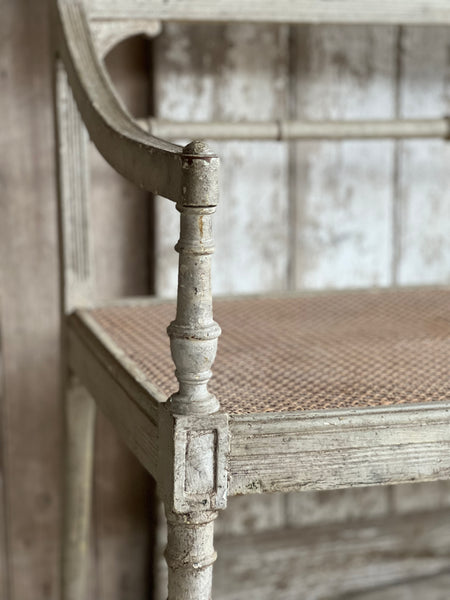 French Vintage Two Seater caned chair