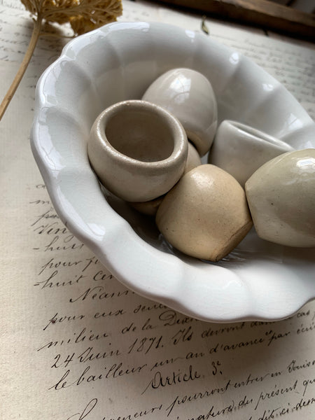 Vintage Escargot Stoneware Pots