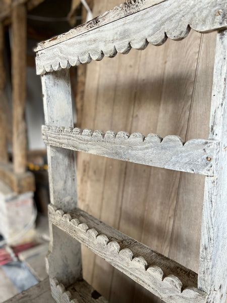 Vintage French Chippy Paint Shelves