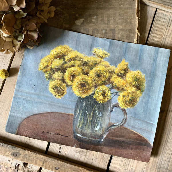 French Floral Oil Painting